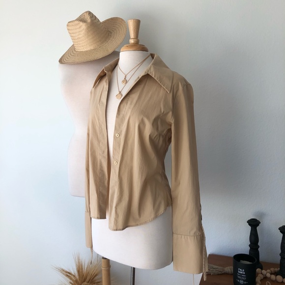 REVOLT SOCIETY | tan vintage vivienne tyler button down - Picture 7 of 8